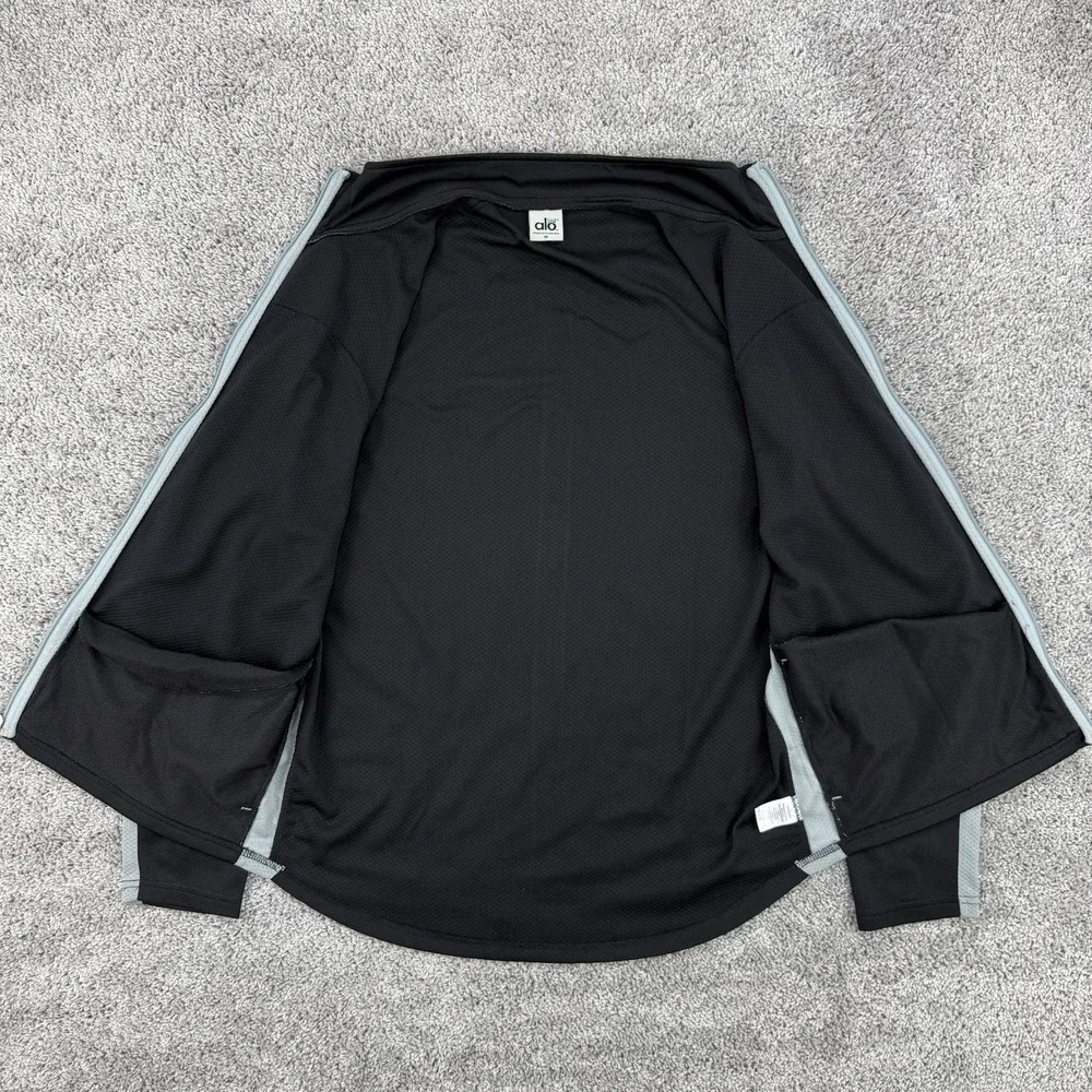 Alo Yoga Jacket Men's M Black Cool Fit Full Zip Athletic Performance Workout